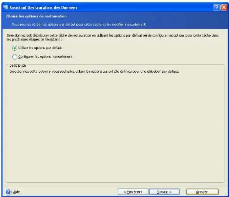 ACRONIS Recovery for MS SQL Server - Options de restauration - 1