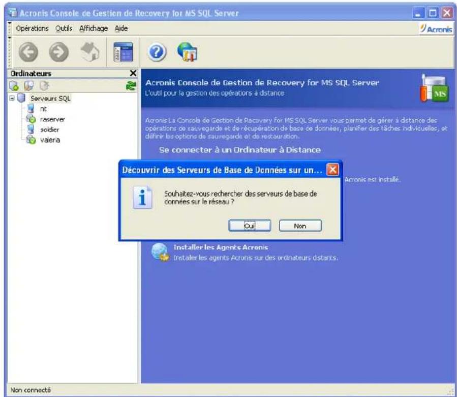 ACRONIS Recovery for MS SQL Server - Découverte de serveurs - 1