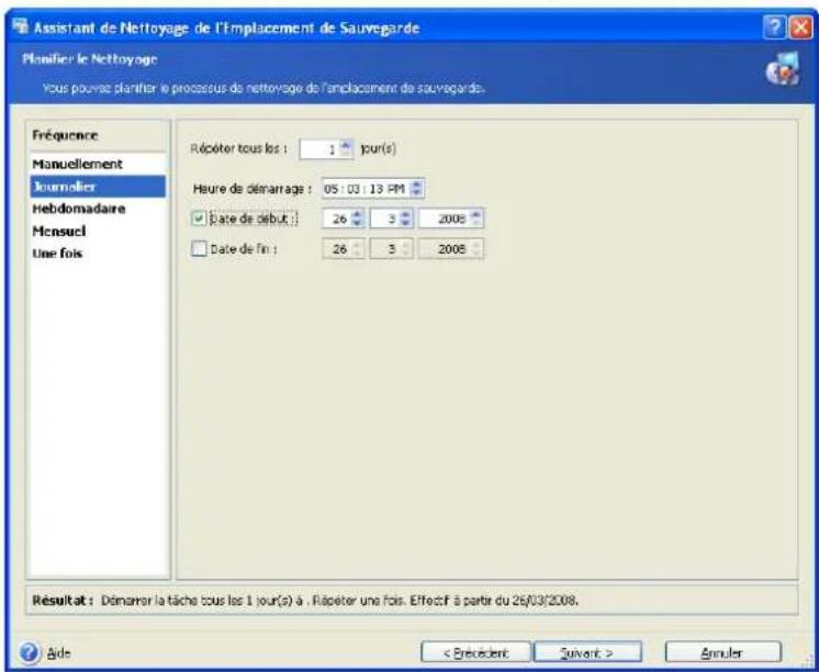 ACRONIS Recovery for MS SQL Server - Planification de nettoyage - 1