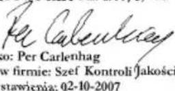 DORO AUB 200h - DEKLARACJA ZGODNOSCI - 1