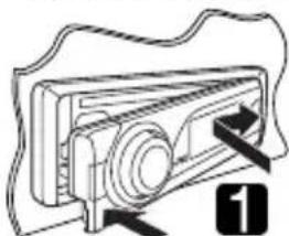 JVC KDPDR50 - Fixation du panneau de commande - 1