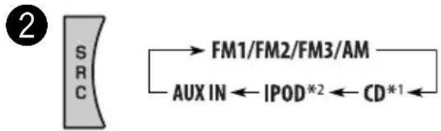 JVC KDPDR50 - Mise sous tension de I'appareil. - 2