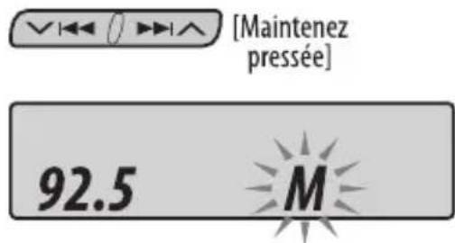 JVC KDPDR50 - Pour accorder une station manuellement - 1