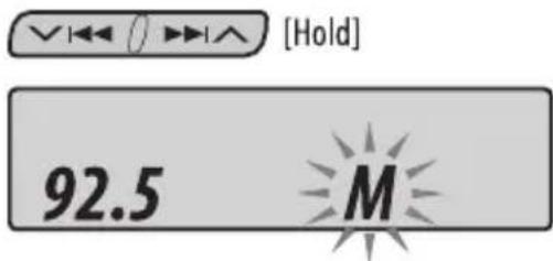 JVC KDPDR50 - To tune in to a station manually - 2