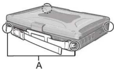 PANASONIC Toughbook 19 - Attacher la bride de maintien et la sangle (option) - 1