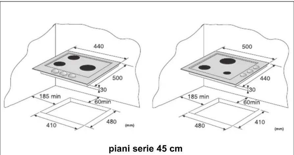 CDA HCE550WH - Istruzioni per l'incasso nei mobili - 1