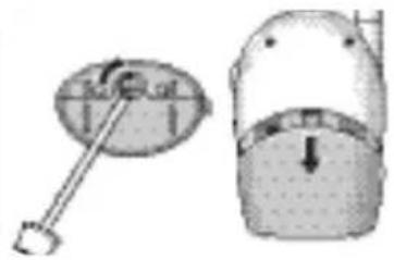 PHILIPS SCX465 - Akun vaihtaminen (vanhempien yksikkö) - 1