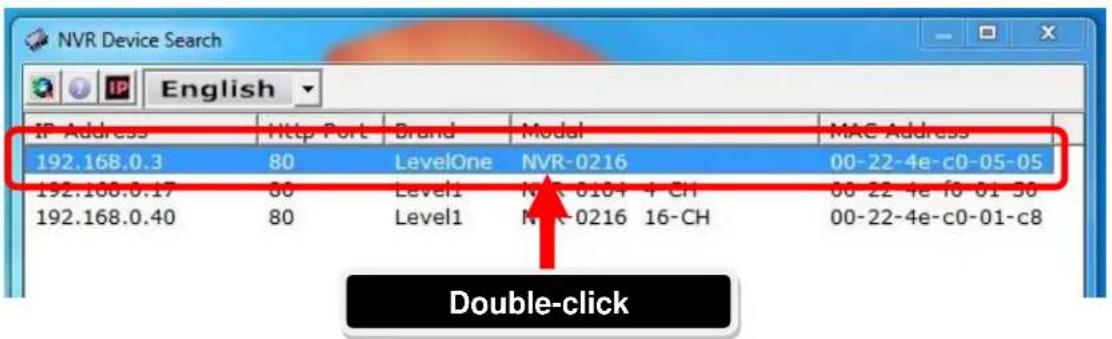 LEVELONE NVR0208 - 使用 LevelOne 裝置搜尋工具 - 4