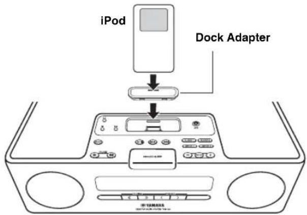 YAMAHA TSX120 - Set your iPod into the iPod dock. - 1