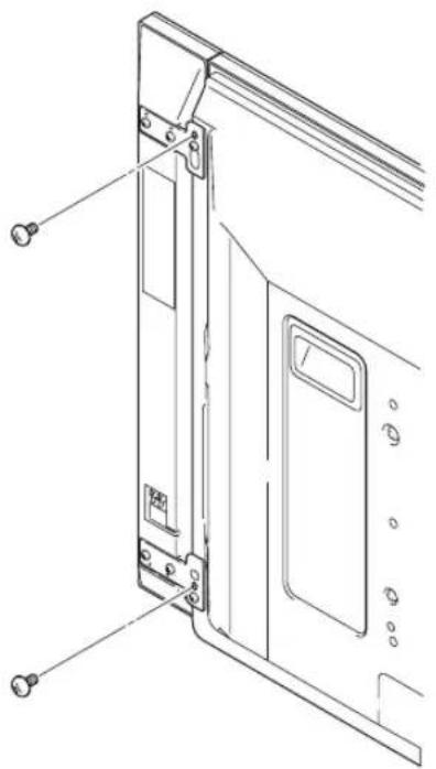 PIONEER PDPS58 - Placez la plaque de fixation d'enceinte sur la vis que vous venez de poser en passant la partie large par-dessus puis en faisant glisser la vis au bas de la fente. vissez provisoirement la vis du bas. - 2