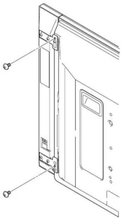 PIONEER PDPS58 - Hang the speaker mounting fitting on the screw you installed at the top by passing the wide part over it and lowering into the slot; screw in the lower screw temporarily. - 2