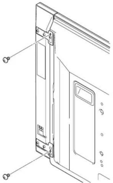 PIONEER PDPS58 - Fissate la giunzione di montaggio dell'altoparlante alla vite che avete installato sulla parte superiore, facendo passare la parte larga sopra diessa e abbassandola nella scanalatura, avvitate provvisoramente la vite inferiore. - 2