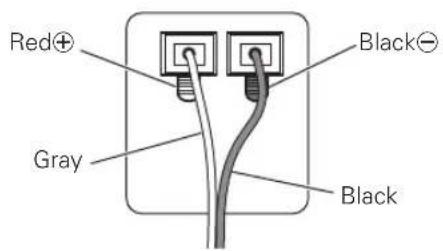 PIONEER PDPS58 - Connecting the speaker cables to the speaker. - 1