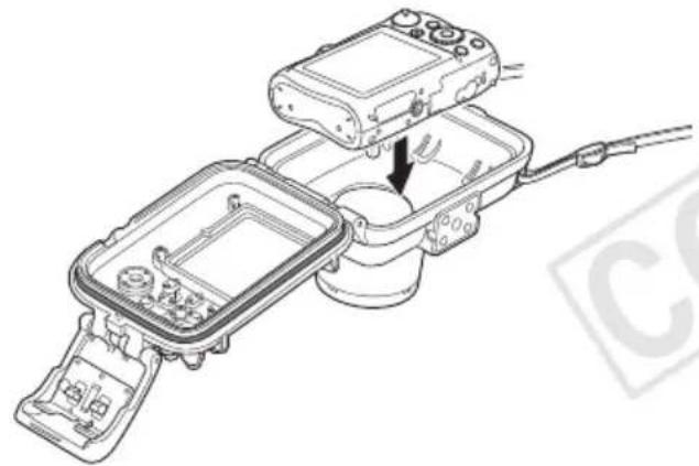 CANON PowerShot SD990 IS - Putting the Camera In the Waterproof Case - 1
