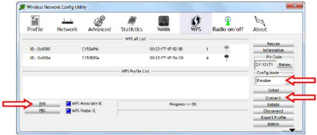 CONCEPTRONIC C300RU V3 - Automatisch verbinden met de WPS pin-codefunctie. - 1