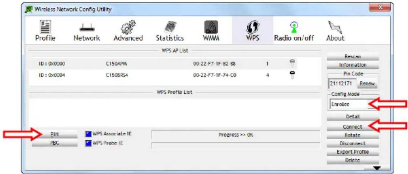 CONCEPTRONIC C300RU V3 - Connect automatically using the WPS PIN Code function - 1