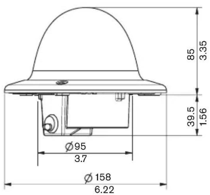 BOSCH VDC445V0410 - Dimensoes (mm/polegadas) - 2