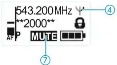 SENNHEISER SK 2000 - Couper le signal audio ou désactiver le signal radio - 3