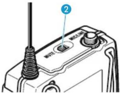 SENNHEISER SK 2000 - Couper le signal audio ou désactiver le signal radio - 1