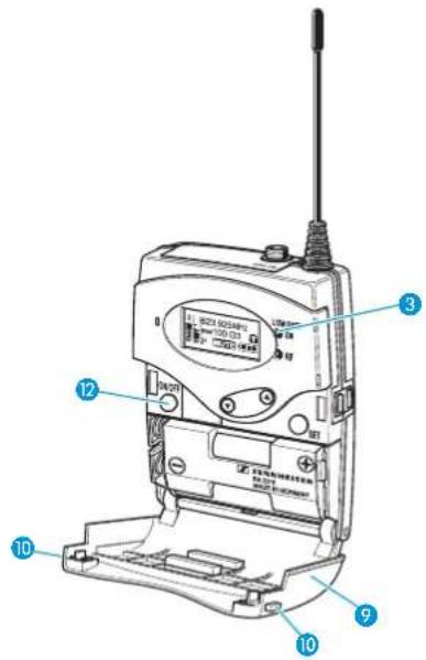 SENNHEISER EK 100 G3 - Allumer/éteindre le récepteur Diversity - 1