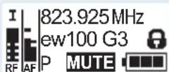 SENNHEISER EK 100 G3 - Contenu de l'affichage Affichage standard sélectionnable - 1