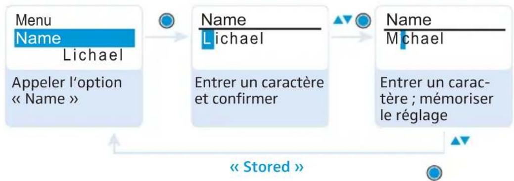 SENNHEISER EK 2000 - Saisir un nom – « Name » - 1