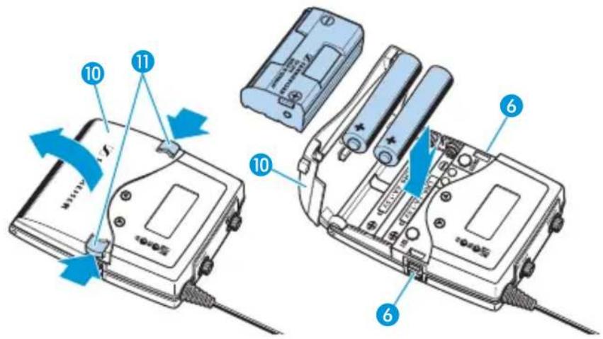 SENNHEISER EK 2000 - Insérer les piles/le pack accu - 1