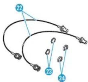SENNHEISER EM 2050 - Raccorder les antennes à l'avant du rack - 1