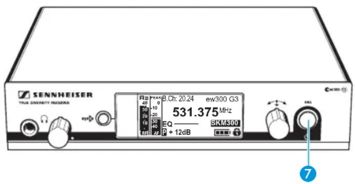 SENNHEISER EM 300 G3 - Allumer/éteindre le récepteur - 1