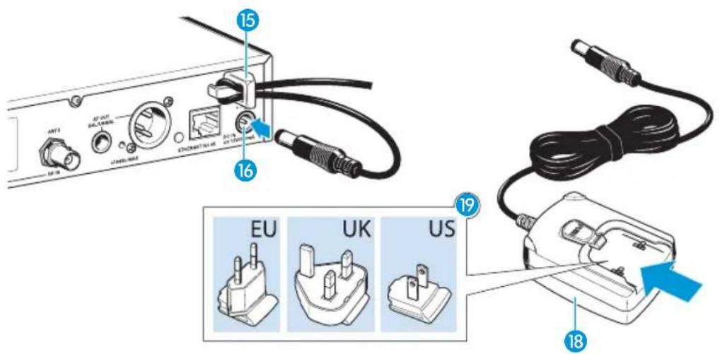 SENNHEISER EM 300 G3 - Raccorder le bloc secteur - 1