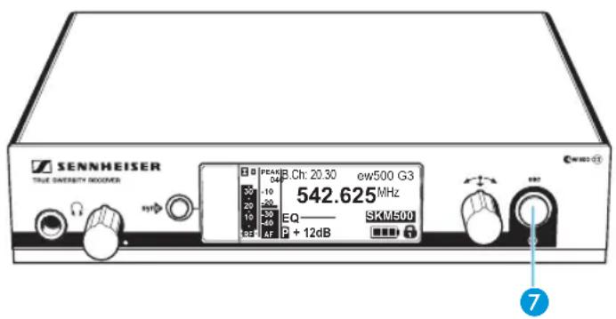 SENNHEISER EM 500 G3 - Allumer/éteindre le récepteur - 1