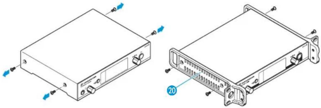 SENNHEISER EM 500 G3 - Monter les équerres de montage - 2
