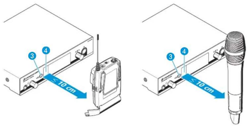 SENNHEISER EM 500 G3 - Synchroniser un émetteur avec le récepteur - 2