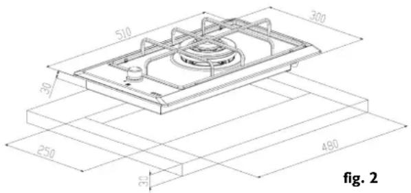 FRANKE Modul Bisel 2G - Preparación de la encimera - 2