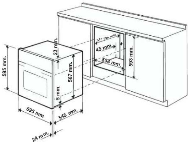 HOTPOINT-ARISTON F 532 C.1 IX HA - Fitting the appliance - 1