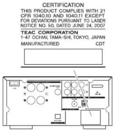 TEAC CRH238I B - CAUTION - 1