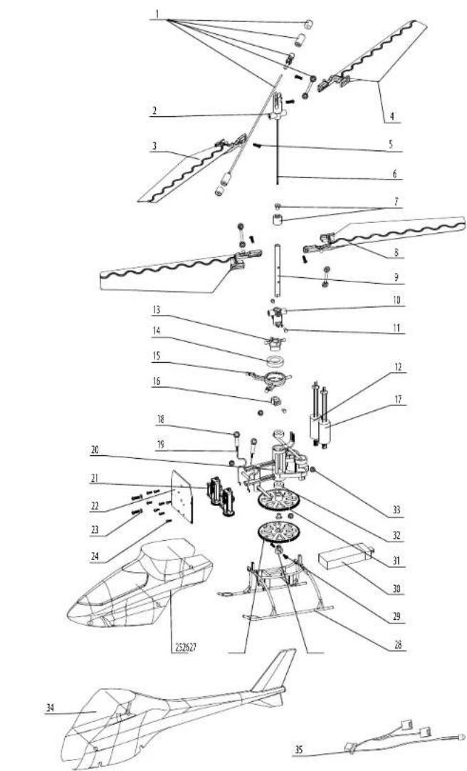 E-flite Blade mCX2 RTF - Numéro d'article Description - 1