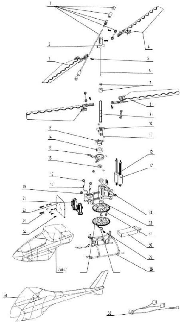 E-flite Blade mCX2 RTF - Numero(i)articolo Descrizione - 1
