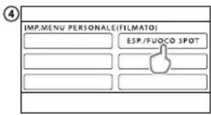 SONY Handycam DCRSX65ES - Uso di MENU PERSONALE - 4
