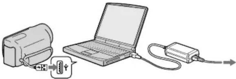 SONY Handycam DCRSX65ES - Punto 1: Carica del blocco batteria - 2