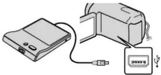 SONY Handycam DCRSX65ES - Collegare l'alimentatore CA e il cavo di alimentazione alla presa DC IN della videocamera e alla presa a muro (p. 13). - 1