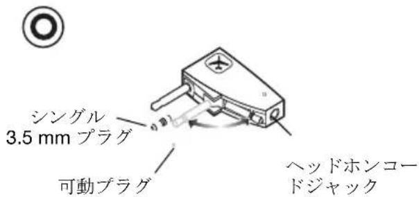 シングル 3.5 mm プラグ 可動プラグ ヘッドホンコードジャック