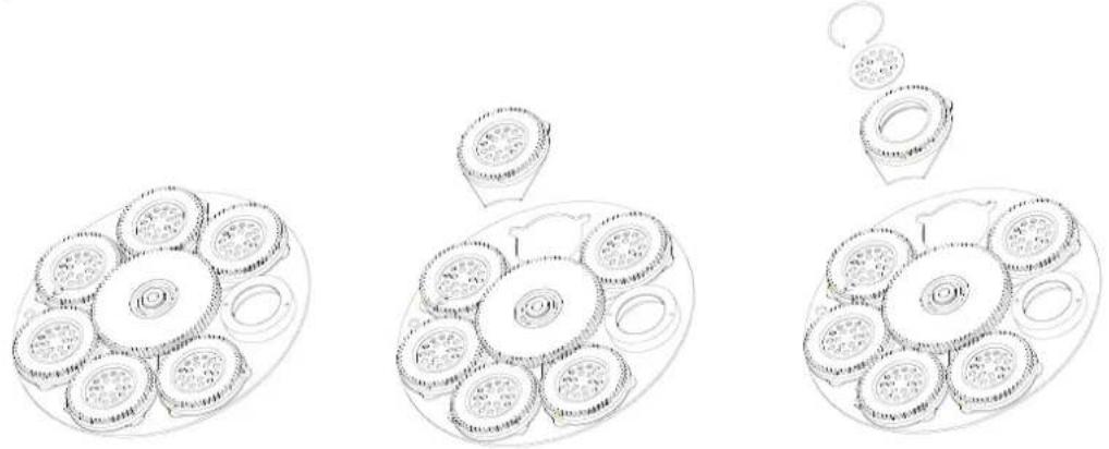Futurelight PHS750E - Insertar/reemplazar gobos - 5