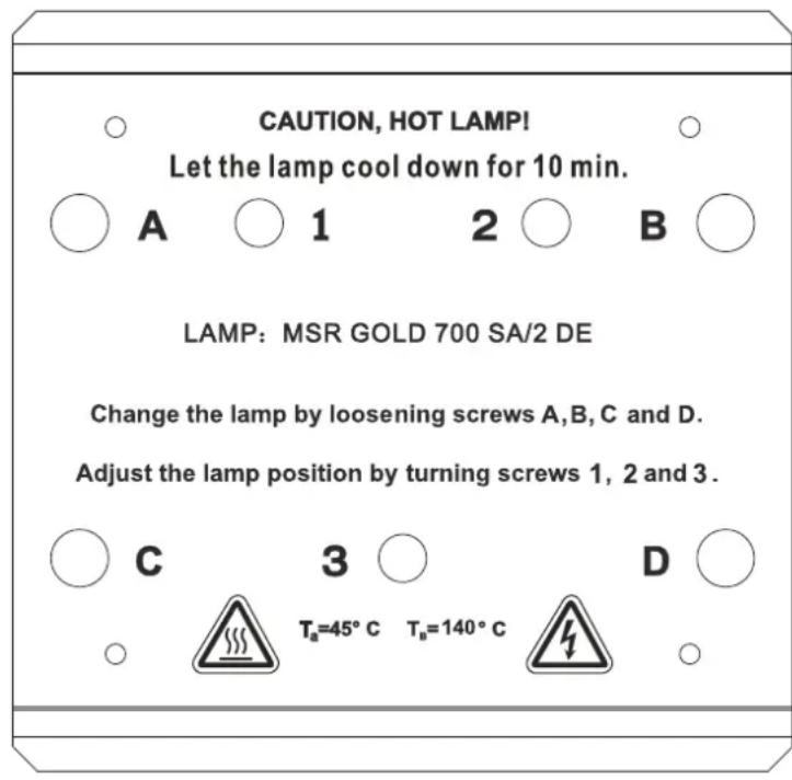 Futurelight PHW750E - Ajuste de la lampara - 1