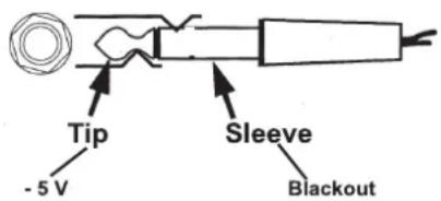 Tip - 5 V Sleeve Blackout
