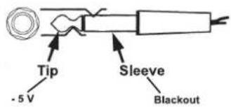 Tip - 5 V Sleeve Blackout