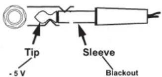 Tip - 5 V Sleeve Blackout