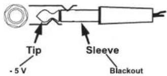 Tip - 5 V Sleeve Blackout
