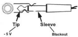 Tip - 5 V Sleeve Blackout
