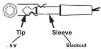 Tip -5 V Sleeve Blackout